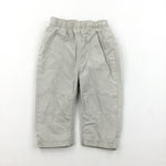 Stone Lined Cotton Trousers - Boys 6-9 Months