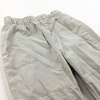 Stone Lined Cotton Trousers - Boys 6-9 Months