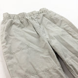 Stone Lined Cotton Trousers - Boys 6-9 Months