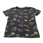 Ice Creams & Beach Scenes Navy T-Shirt - Boys 5-6 Years