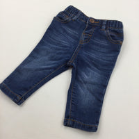 Dark Blue Denim Jeans - Boys 3-6 Months