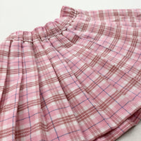 Checked Pink, White & Blue Skirt - Girls 6-12 Months