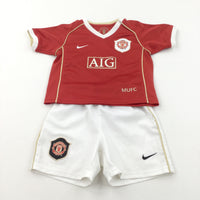 AIG' Manchester United Football Kit - Shirt & Shorts - Boys 9-12 Months