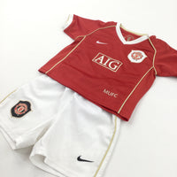 AIG' Manchester United Football Kit - Shirt & Shorts - Boys 9-12 Months