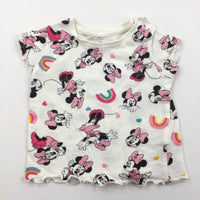 Minnie Mouse Cream T-Shirt - Girls 0-3 Months