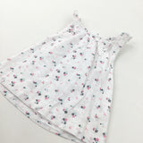 Flowers Pink & White Cotton Blouse - Girls 9-12 Months