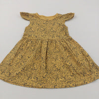 The Lion King Simba Golden Yellow & Black Jersey Dress - Girls 2-3 Years