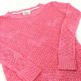 Bright Pink Knitted Jumper - Girls 11-12 Years