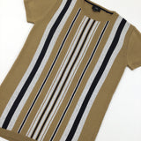 Brown, Black & White Stripe Jumper Dress - Girls 11-12 Years