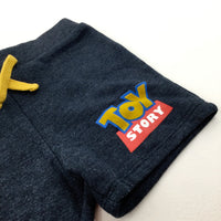 'Toy Story' Navy Jersey Shorts - Boys 9-12 Months