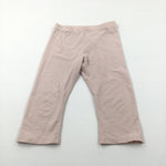 Peach Cropped Leggings - Girls 9 Years