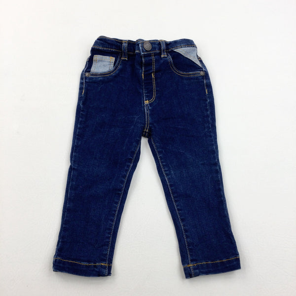 Dark Blue Denim Jeans - Boys 9-12 Months
