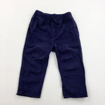 Navy Cotton Trousers - Boys 9-12 Months
