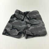 Camouflage Black & Grey Jersey Shorts - Boys 12-18 Months