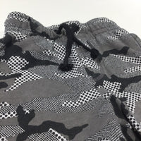 Camouflage Black & Grey Jersey Shorts - Boys 12-18 Months