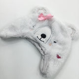 Bear Fluffy Hat with Ears - Girls 12-18 Months