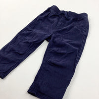 Navy Cotton Trousers - Boys 9-12 Months