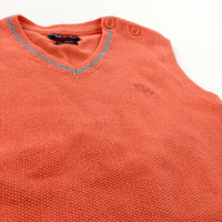 Orange & Grey Vest Top - Boys 9-12 Months