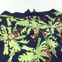 Monkeys & Leaves Navy & Green Swimming Shorts - Boys 12-18 Months
