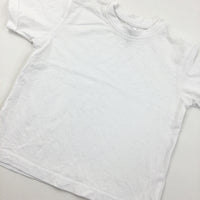 White Cotton T-Shirt - Boys 18-24 Months