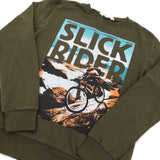 'Slick Rider' Khaki Sweatshirt - Boys 12-14 Years