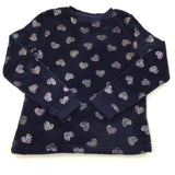 Heart's Navy Fleece Jumper - Girls 12-13 Years