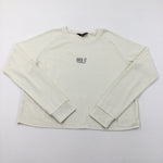 'Over It' Cream Jumper - Girls 14-15 Years