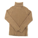 Tan Ribbed Roll Neck Jumper - Girls 3 Years