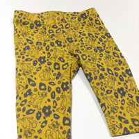 Lion King Mustard Yellow & Charcoal Grey Leggings - Girls 0-3 Months