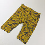 Lion King Mustard Yellow & Charcoal Grey Leggings - Girls 0-3 Months