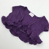 Purple Sleeveless Cropped Cardigan - Girls 4 Years
