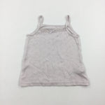 Hearts White Vest Top - Girls 3-4 Years