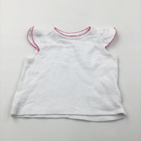White & Pink T-Shirt - Girls Newborn