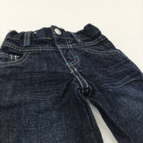 Dark Blue Denim Jeans - Boys 0-3 Months