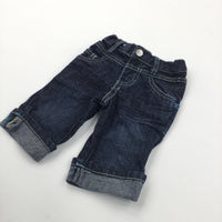 Dark Blue Denim Jeans - Boys 0-3 Months