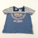 'Epical Roaarr' Blue & Grey T-Shirt - Boys 2-3 Years