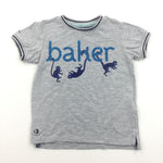 'Baker' Monkeys Blue & Grey T-shirt - Boys 12-18 Months