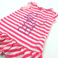 Tatty Teddy Pink & White Striped Lightweight Dress - Girls 12-18 Months