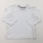 White Long Sleeve Top - Boys 12-18 Months