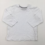 White Long Sleeve Top - Boys 12-18 Months