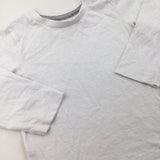 White Long Sleeve Top - Boys 12-18 Months