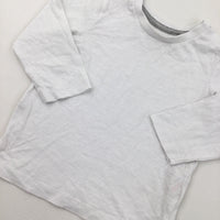 White Long Sleeve Top - Boys 12-18 Months