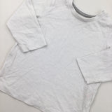 White Long Sleeve Top - Boys 12-18 Months