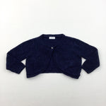 Glittery Navy Knitted Cardigan - Girls 12-18 Months