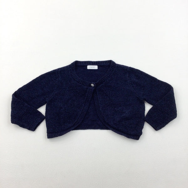 Glittery Navy Knitted Cardigan - Girls 12-18 Months