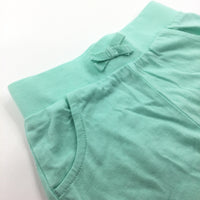 Mint Green Lightweight Jersey Shorts - Girls 12-18 Months