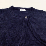 Glittery Navy Knitted Cardigan - Girls 12-18 Months