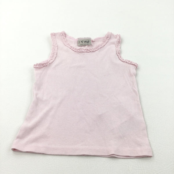 Pale Pink Vest Top with Frill Detail - Girls 2-3 Years