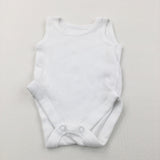 White Sleeveless Bodysuit - Boys/Girls Newborn