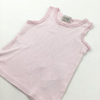 Pale Pink Vest Top with Frill Detail - Girls 2-3 Years
